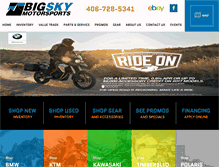 Tablet Screenshot of bigskymotorsports.com